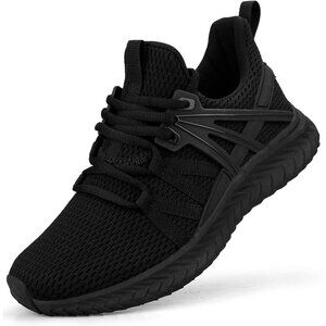 Women's Black Slip On Sneakers Walking Tennis Shoes Lightweight Casual